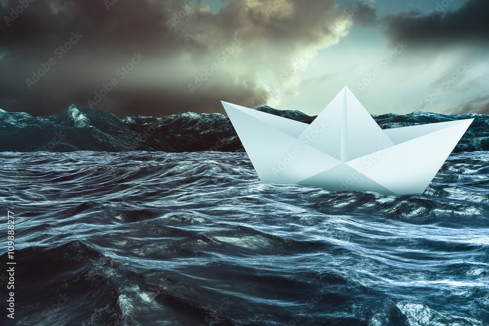 Obraz premium Composite image of image of a virtual origami