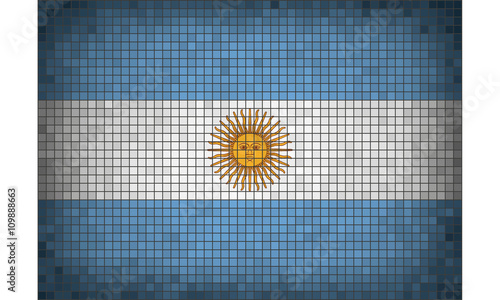 Mosaic flag of Argentina