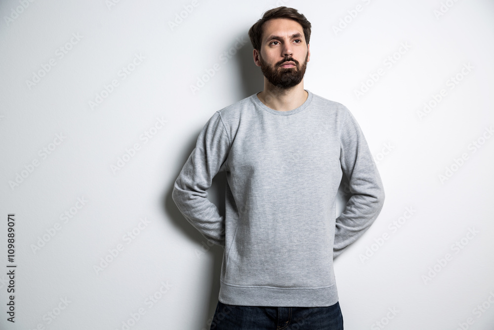 Bearded man long sleeves Bearded man long sleeves