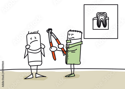 Douleur aux dents - Visite chez le dentiste - Arracher une dent