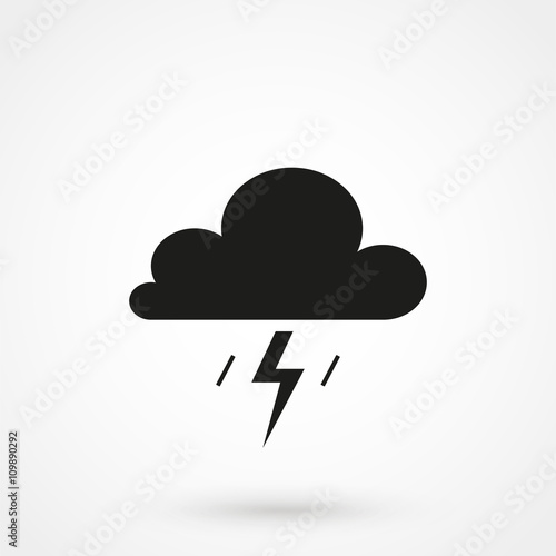 Cumulonimbus clouds icon vector