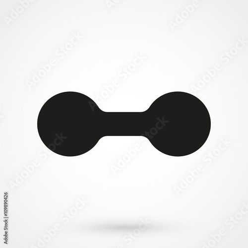 Dumbbell icon vector photo