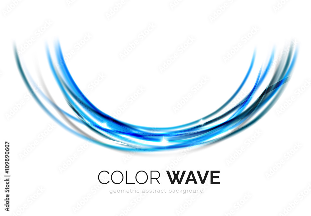Naklejka premium Abstract color wave design element