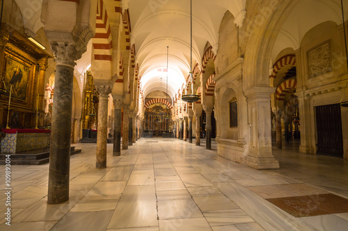 La Mezquita Cathedral in Cordoba  Spain. The cathedral was built