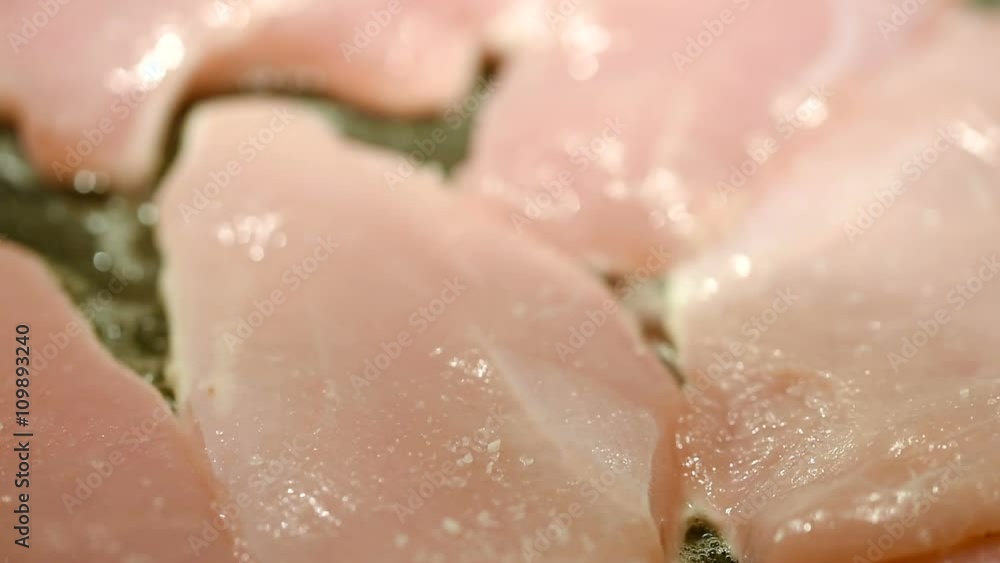 Home Preparing Of Chicken In Frying Pan Home Preparing Of Chicken In Frying Pan