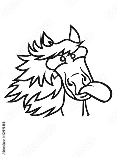 face head crazy funny grimace beautiful pony stallion riding white comic cartoon