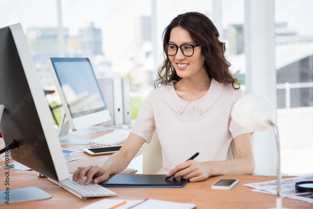 A business woman is working A business woman is working
