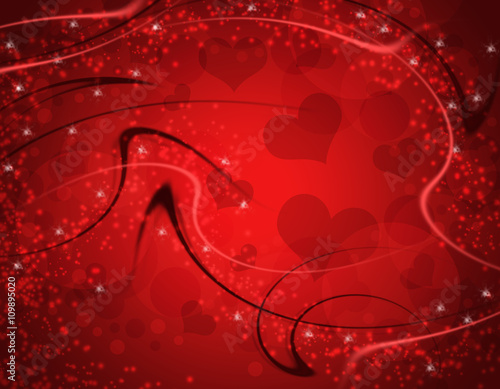 Red Hearts greeting card, background / texture. Abstract