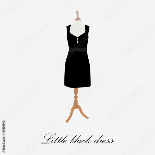 Woman black dress