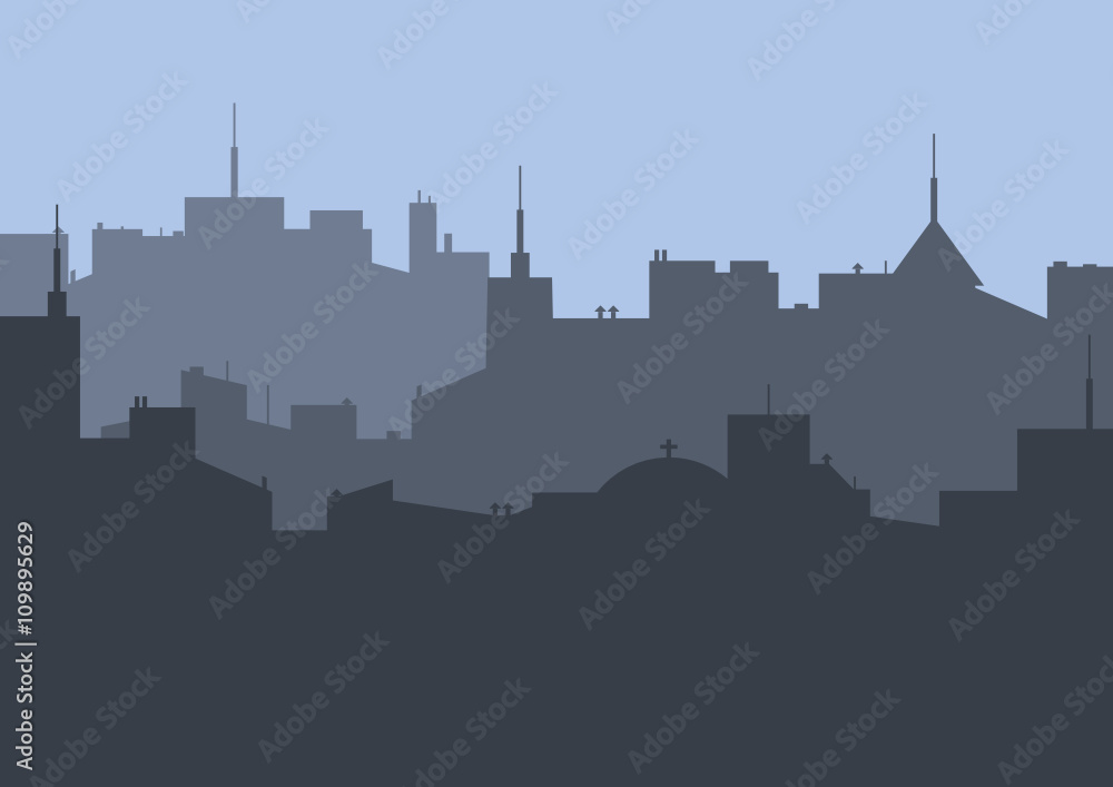 Naklejka premium vector city landscape