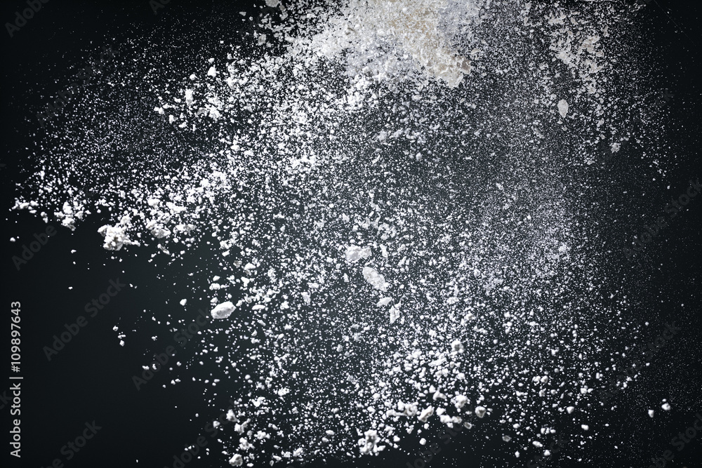 Fototapeta premium Abstract design of white powder cloud