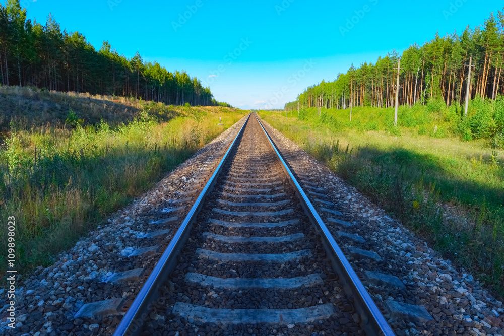 Fototapeta premium View of railroad track