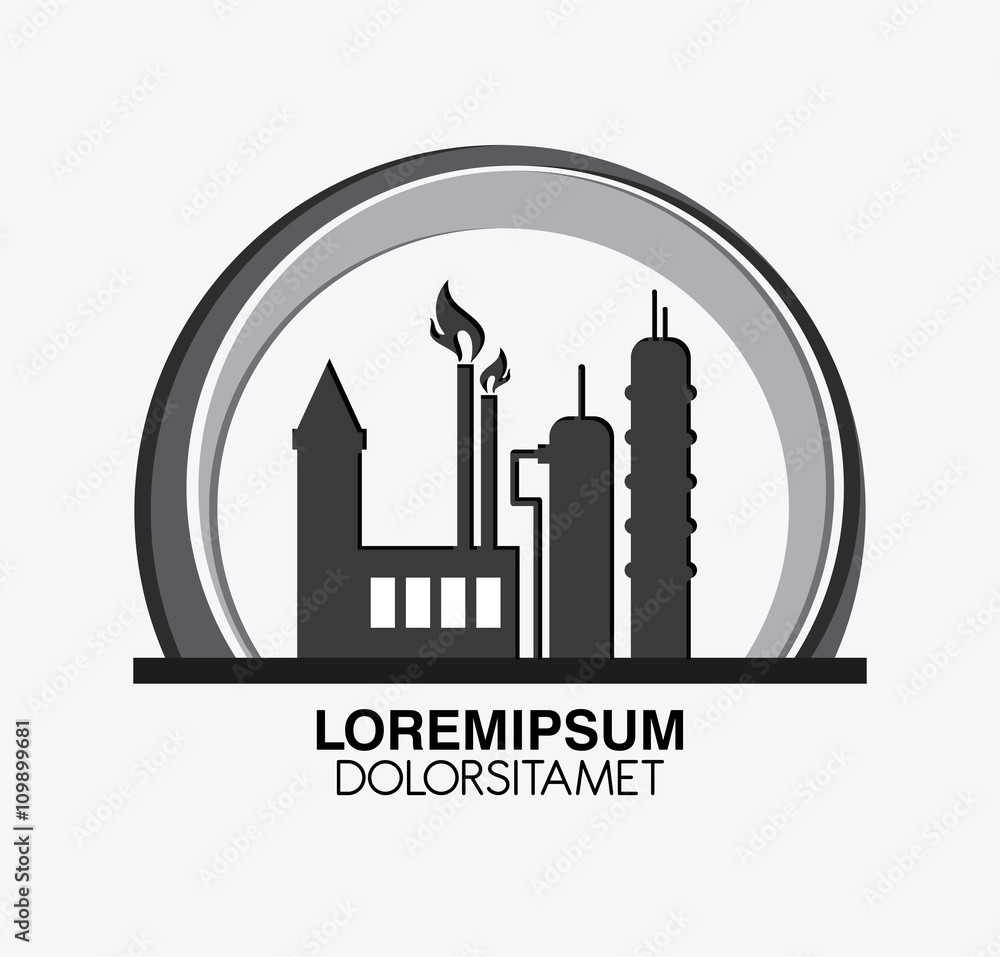 Fototapeta premium Industry design. Plant icon. Factory concept