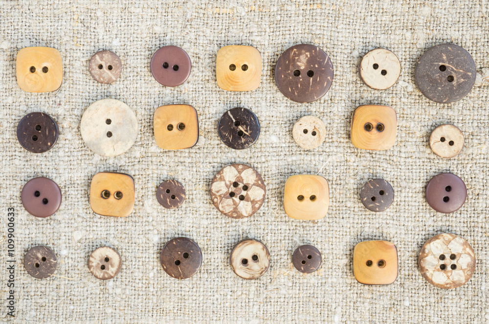 Many small original buttons