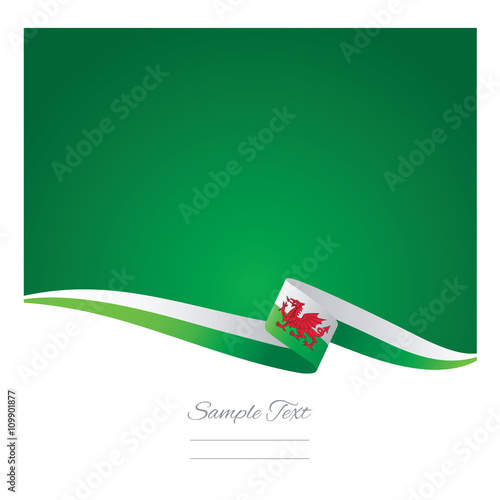 Abstract color background Wales flag vector