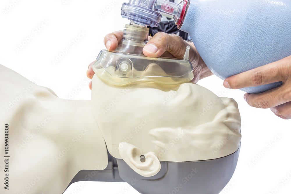 cpr training vetilation isolated