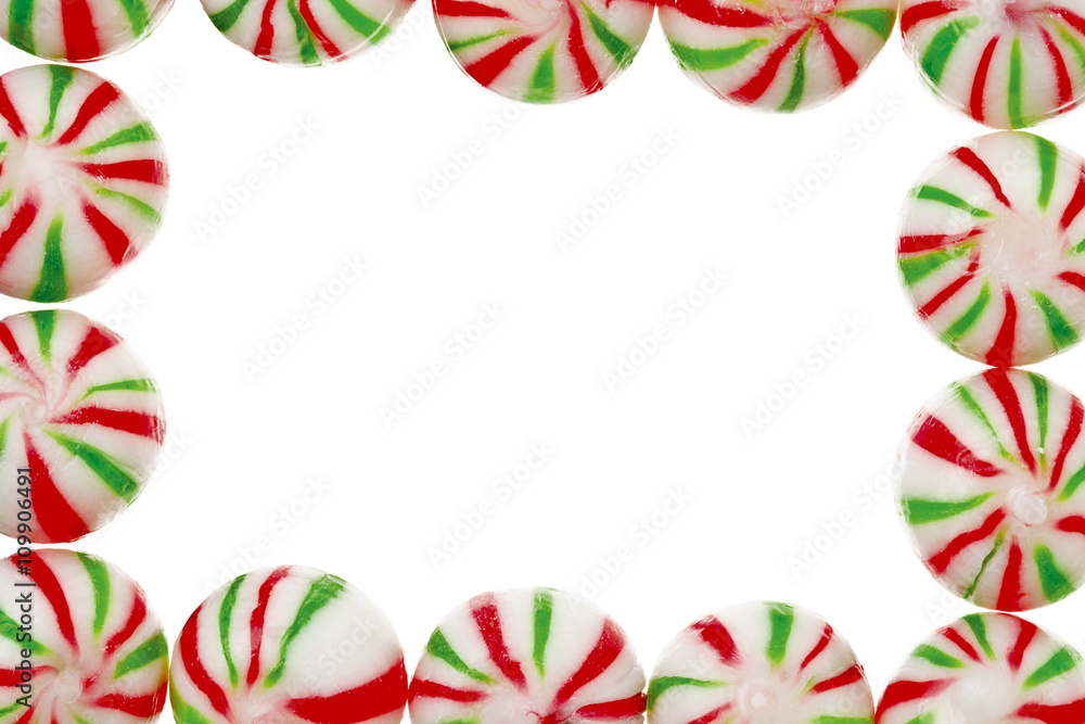 peppermint candy on a white background peppermint candy on a white background
