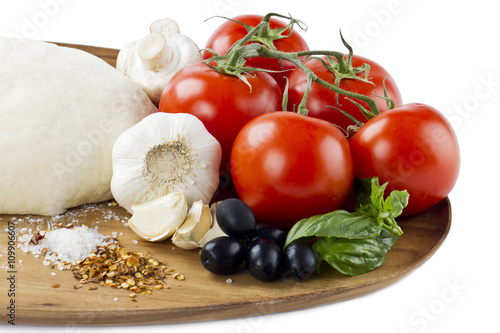 cropped image of pizza ingredient.