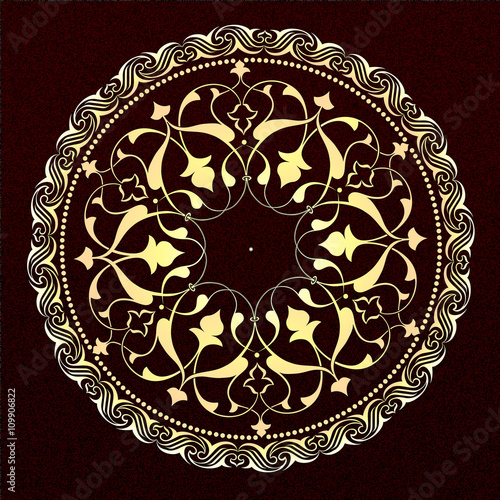 Dairesel çerçeve ve göbek motif 2