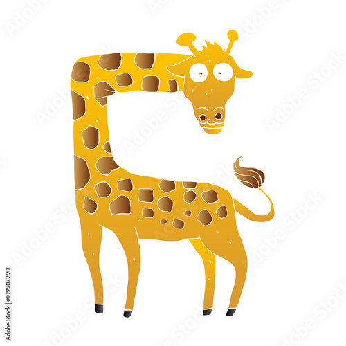 giraffe cartoon.
