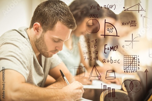 Cuadro en lienzo Composite image of maths
