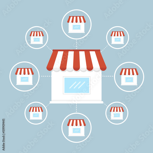 Franchise business flat design vector