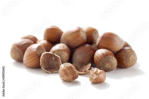 heap of hazelnuts