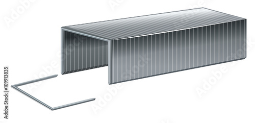 Staple wire on white background