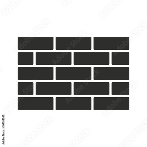 Brick wall - vector icon.