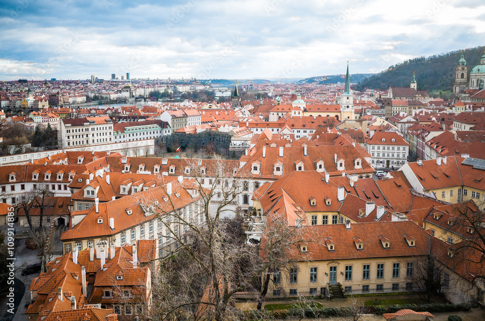 Naklejka premium Old Town ancient architecture in Prague, Czech Republic