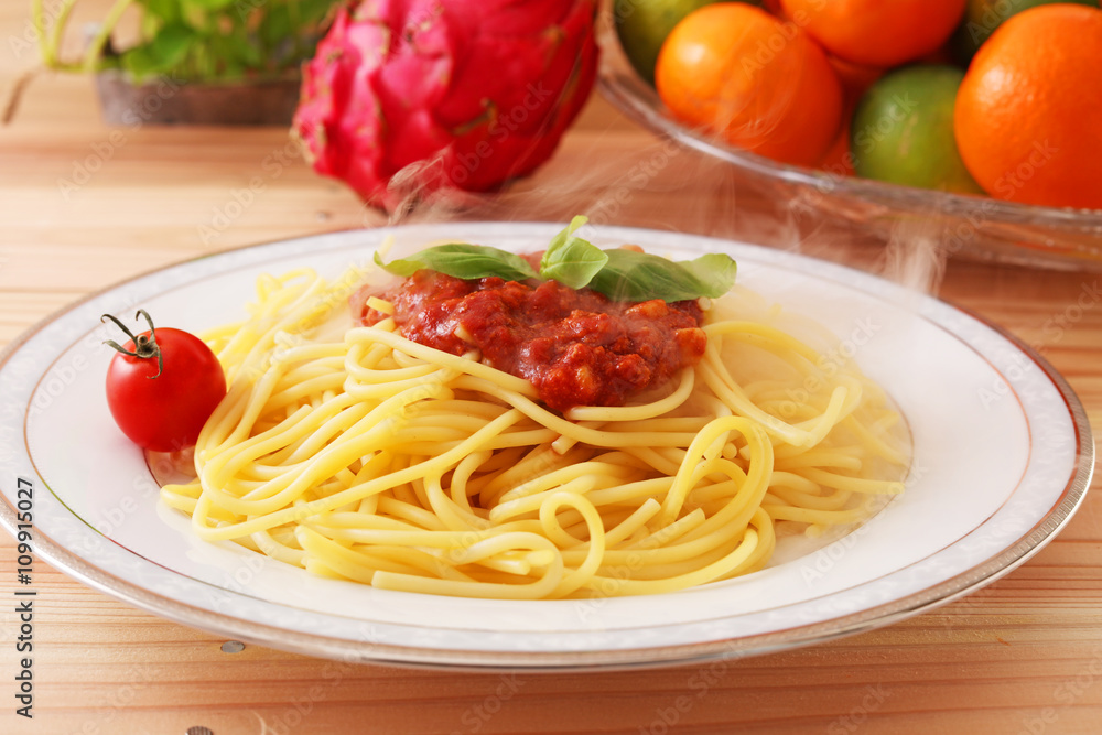 おいしそうなミートソーススパゲティ おいしそうなミートソーススパゲティ