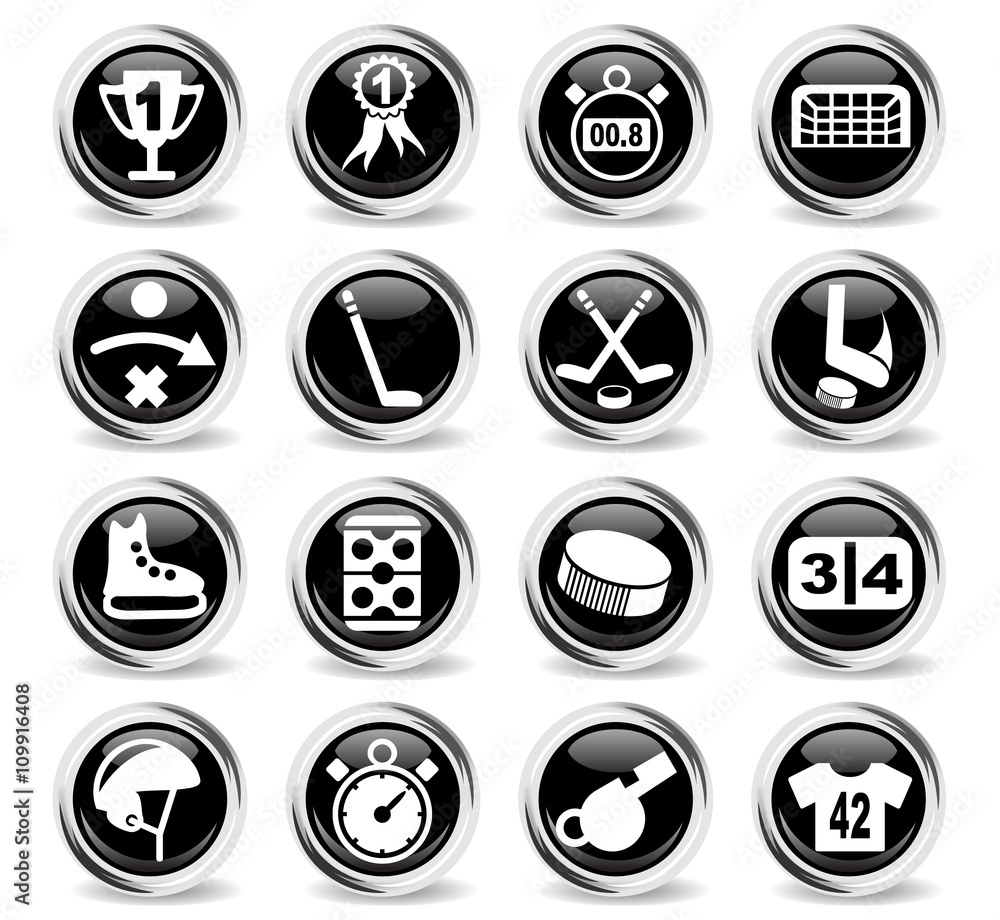 hockey icon set hockey icon set