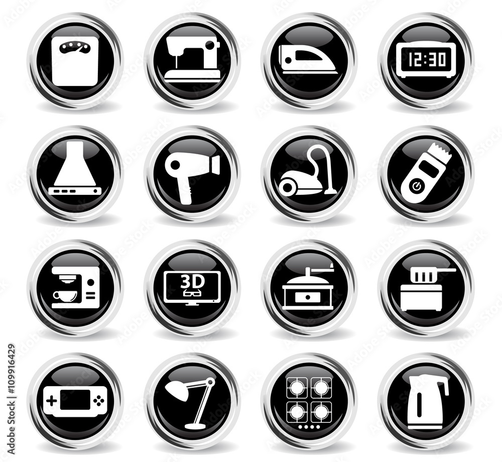 Home applicances simply icons Home applicances simply icons
