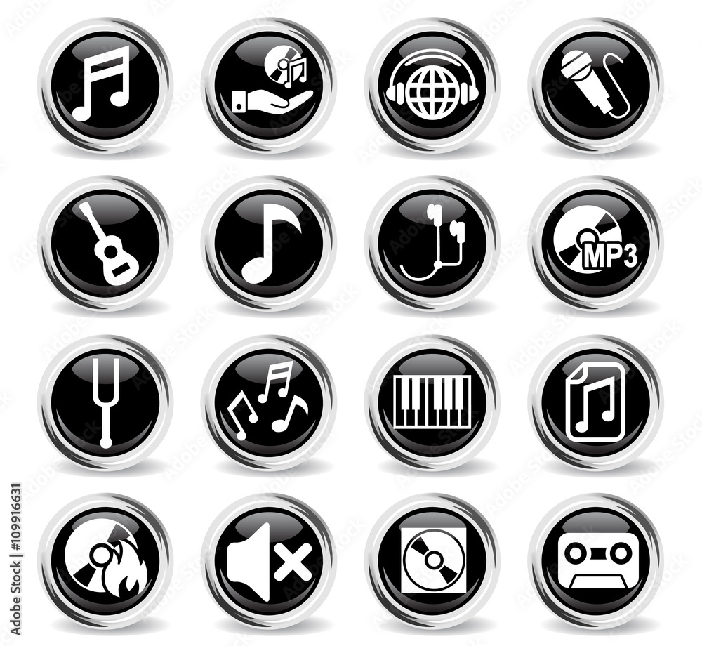 music icon set music icon set