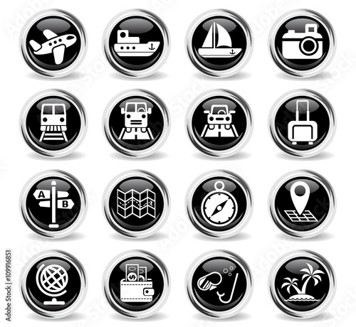 travel icon set