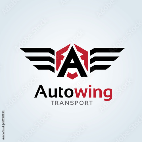 Auto Wing Logo. Automotive logo. wing logo. A letter logo. Vector logo templage.