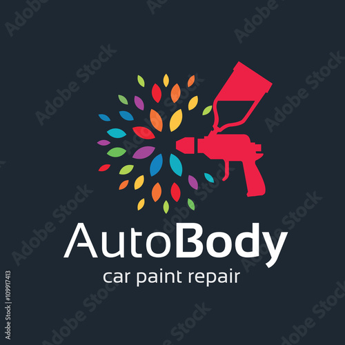 Car Paint Logo. car services logo. vector logo template.
