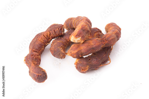 Tamarind on white background