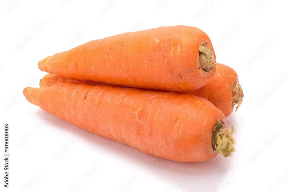 fresh carrots isolated on white background fresh carrots isolated on white background