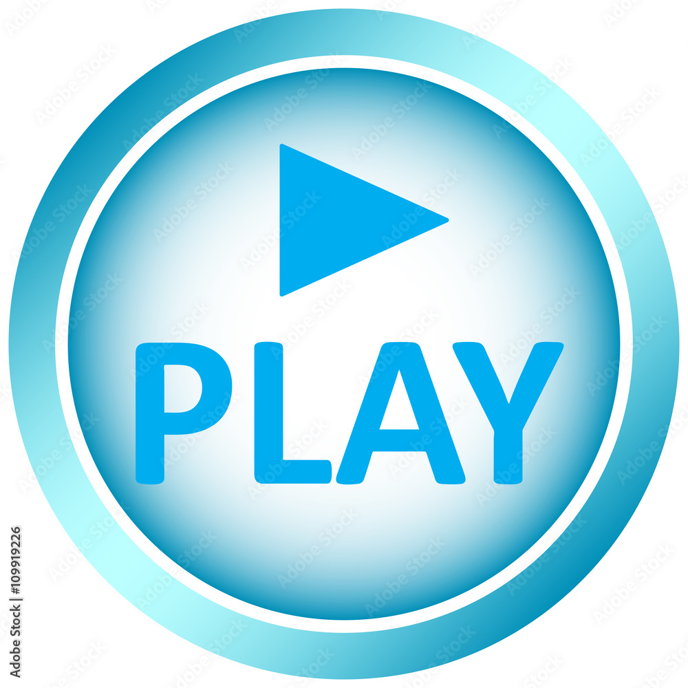 Icon light play and symbol Icon light play and symbol