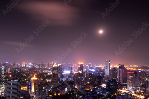 urban city view of cityscape on night view