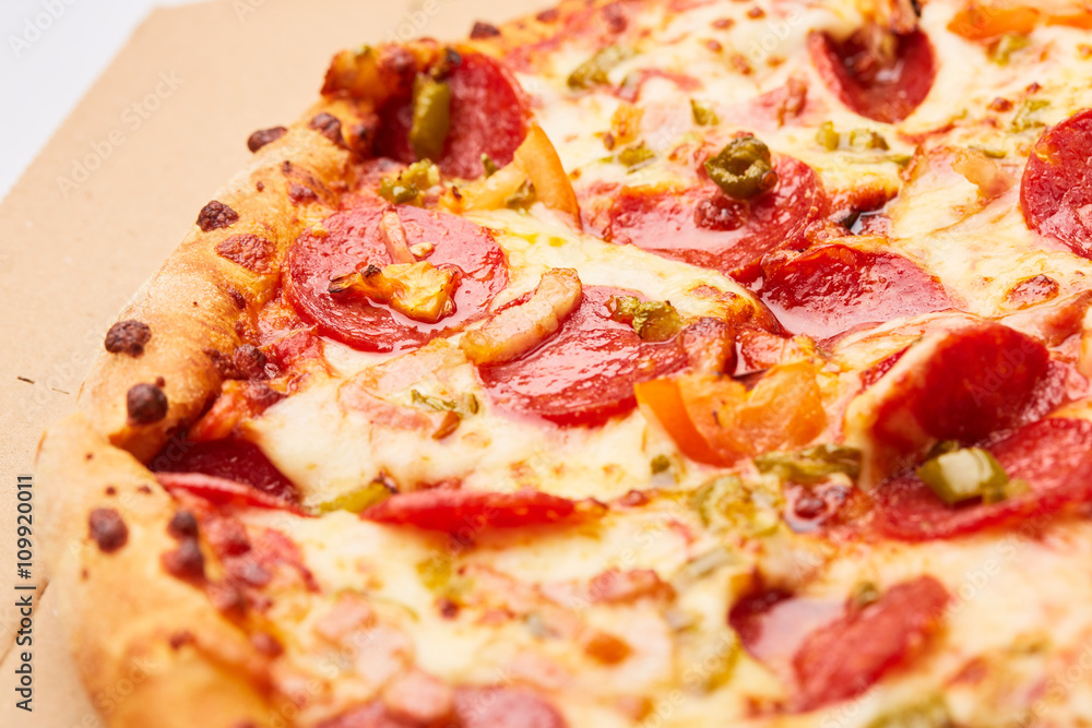 pizza with sausages pizza with sausages