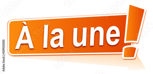 à la une sur étiquette orange