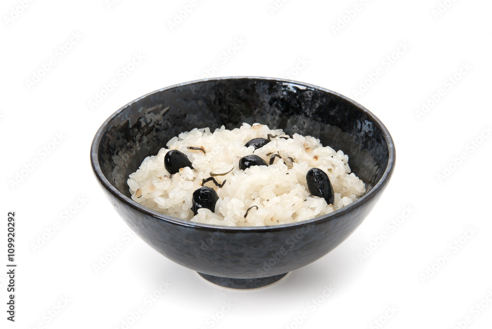 黒豆おこわ 黒豆おこわ