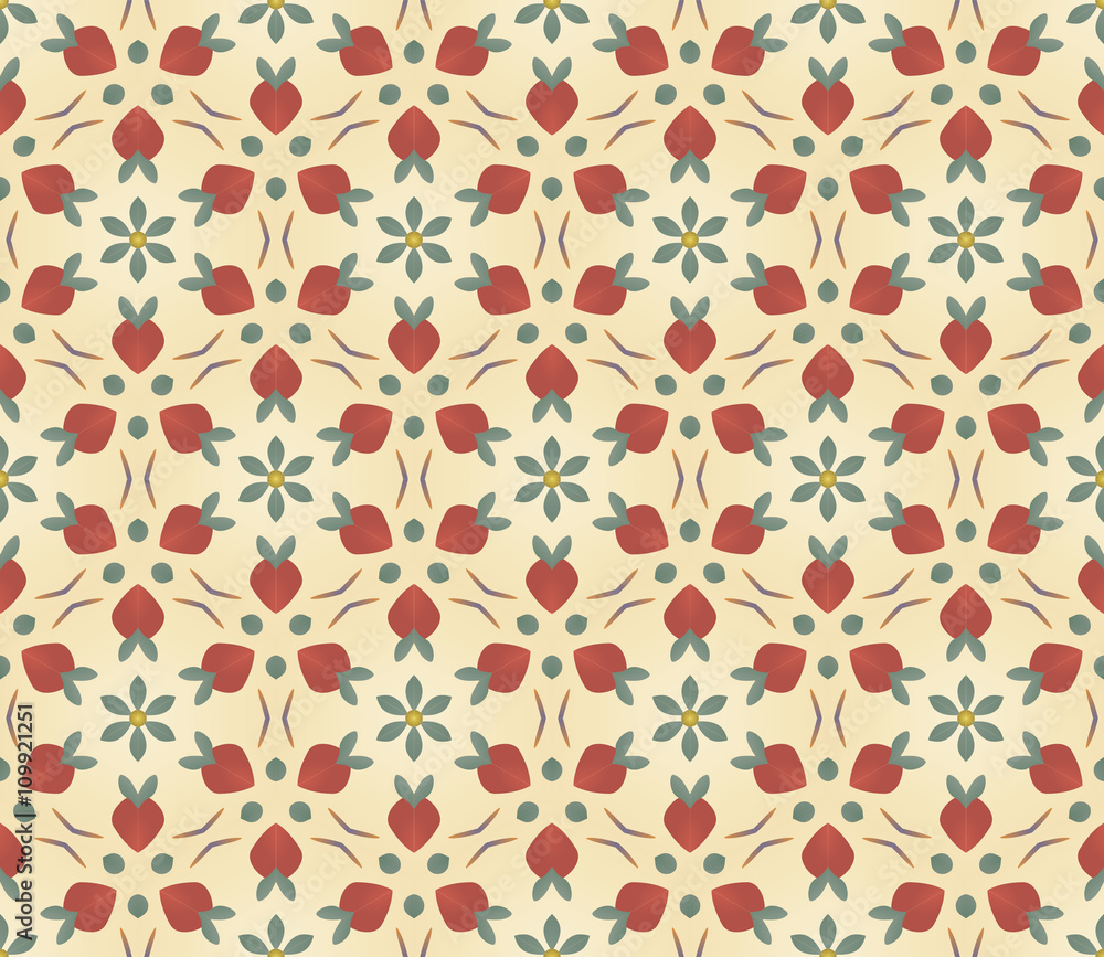 Seamless background, pattern with flowers