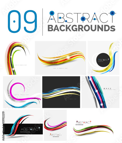 Set of abstract backgrounds