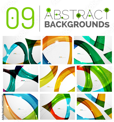 Set of abstract backgrounds
