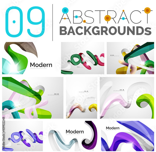Set of abstract backgrounds