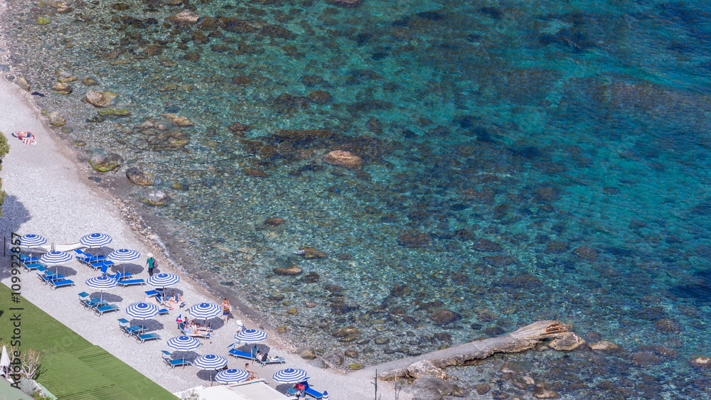 Aeral view of sicilian beach