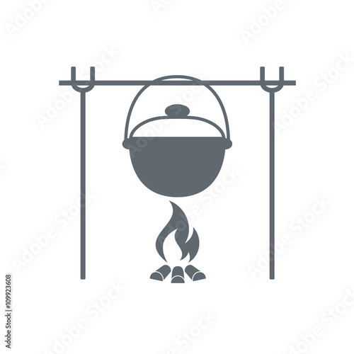 The barbecue icon. Flat Vector illustration 